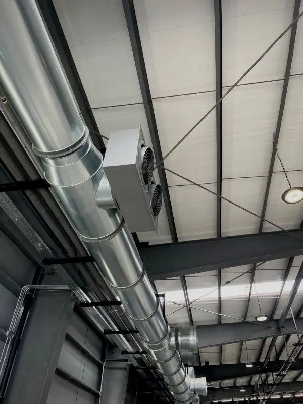 Jet diffuser air intake system installed in a commercial HVAC project by Rasoul Hariri